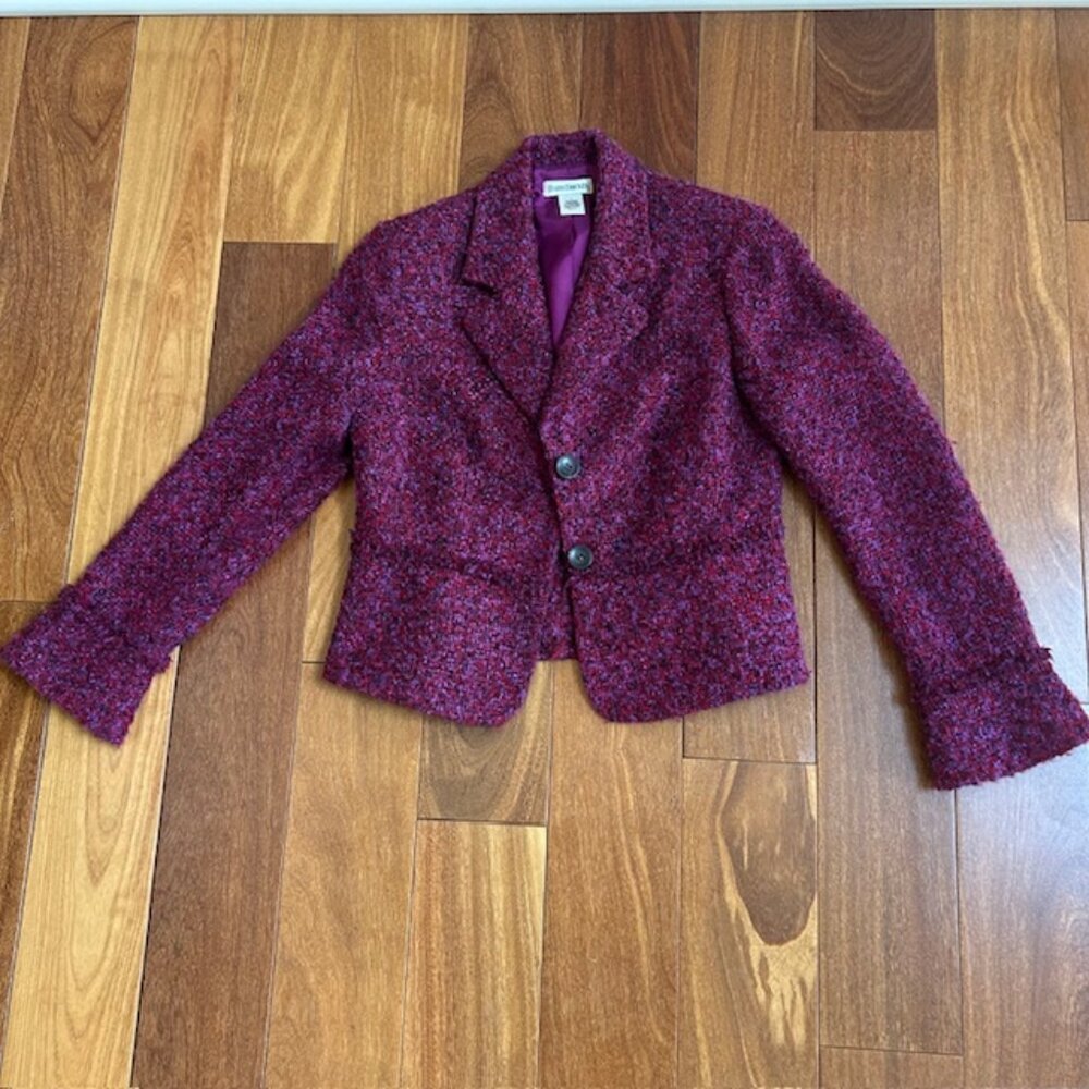 Barry Bricken hot pink boucle jacket